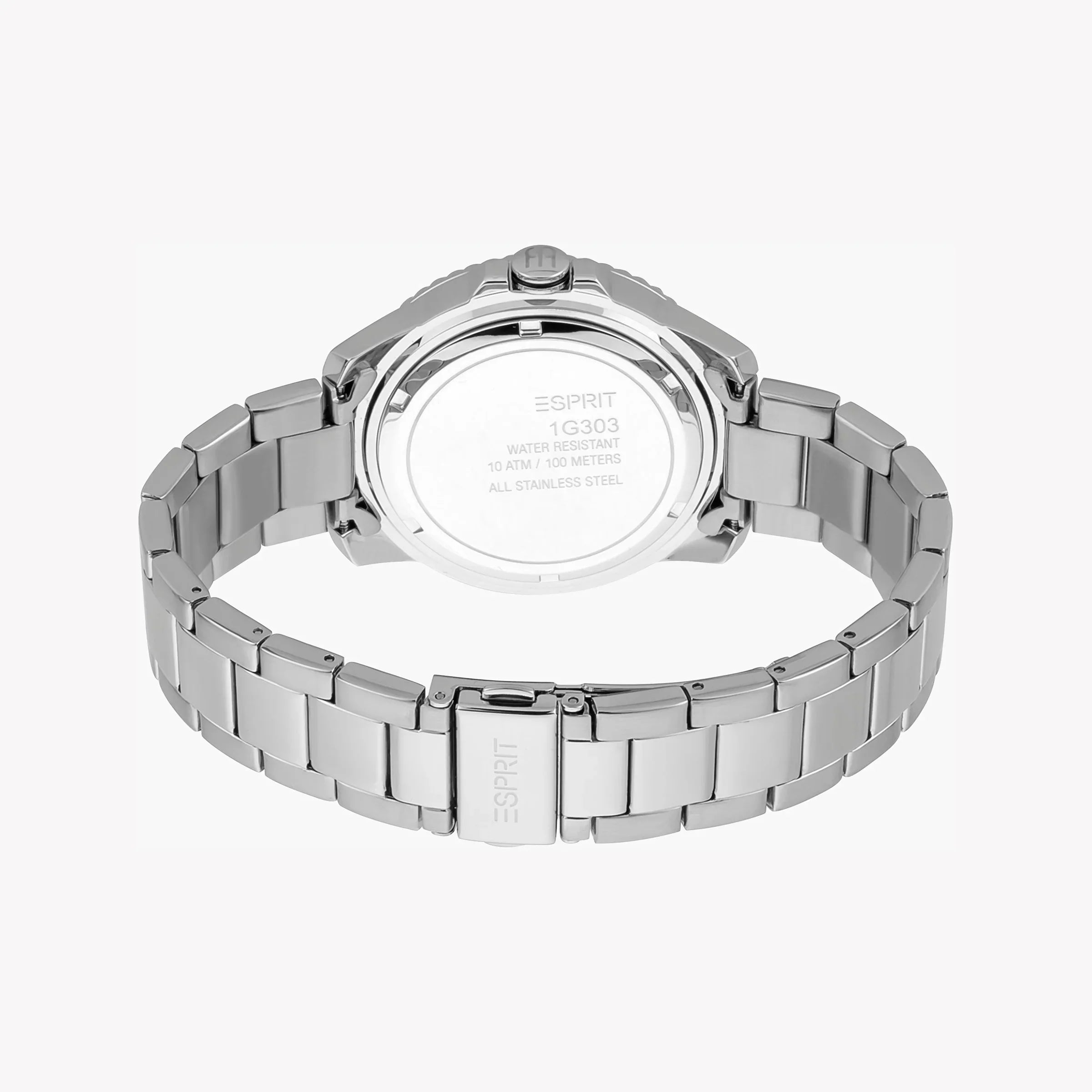 Esprit Men's Silver Stainless Steel Watch, Black Dial | Es1g051m0015