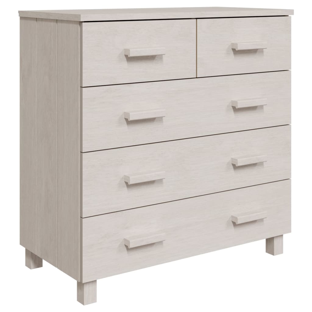 NNEVL Sideboard White 79x40x80 cm Solid Wood Pine-1