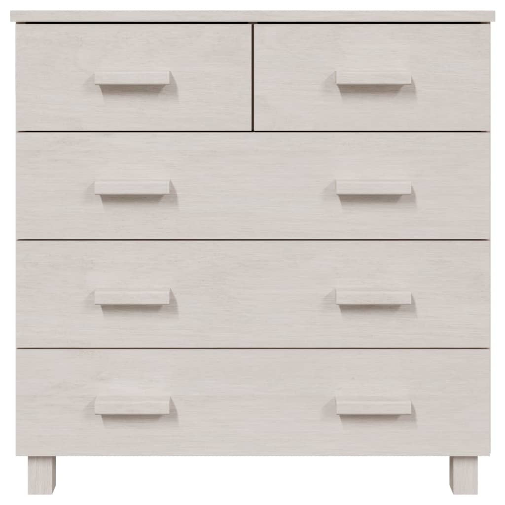 NNEVL Sideboard White 79x40x80 cm Solid Wood Pine-2