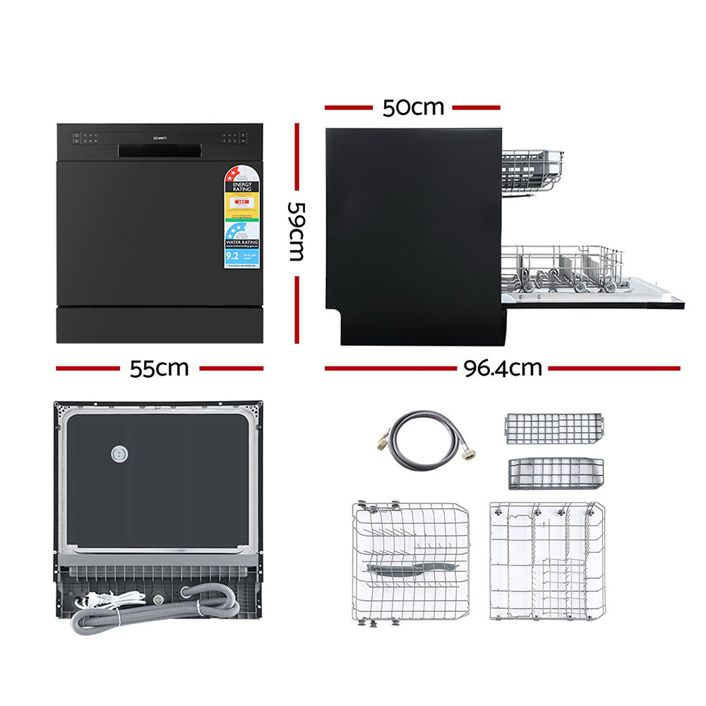 NNEDSZ Benchtop Dishwasher Counter Bench Top Freestanding Dish Washer 8 Place-1