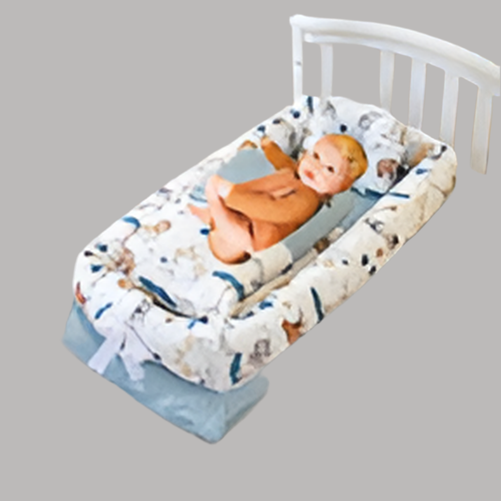 Crib Anti-pressure Newborn Foldable Portable Crib Middle Bed Baby Infant Mattress Bionic Travel Bed