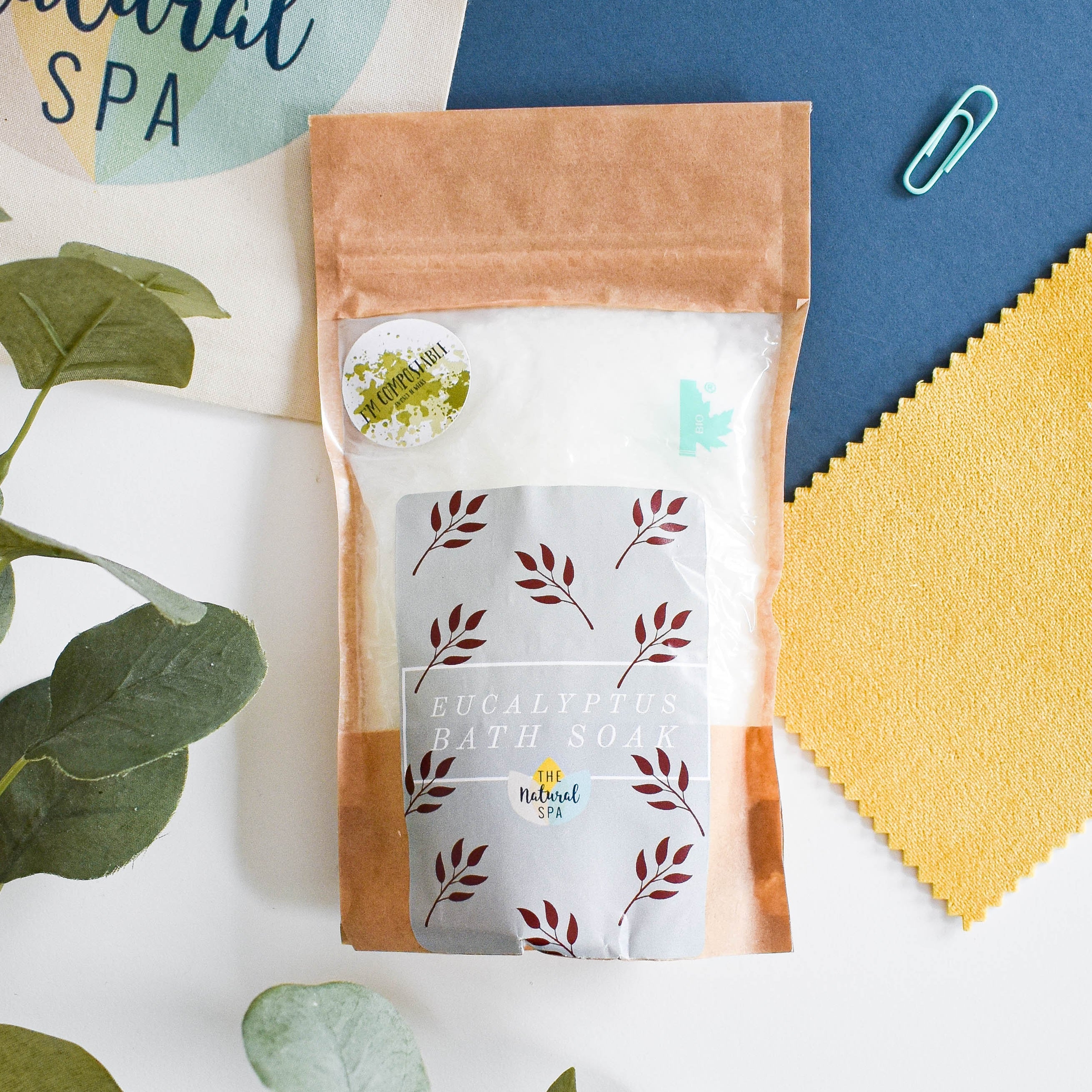 225g Eucalyptus Bath Soak - Compostable pouch-0