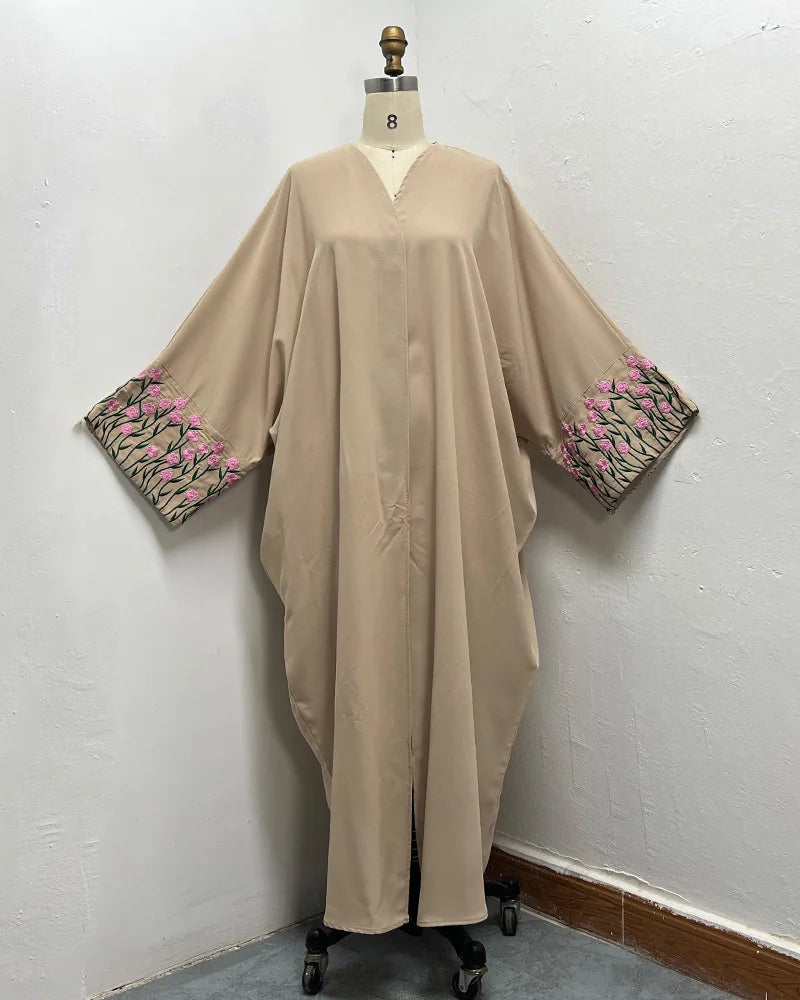 Djellaba Embroidery Open Dress Women Abaya Muslim Kimono Dresses Dubai Jalabiya Abayas Kaftan Islam Morocco Vestidos Kimono