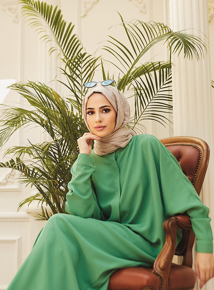 Abaya Dress Muslim Fashion Robe Abaya Ramadan Ladies Long Sleeve Islamic Dress Middle East Abayas Women Clothing Without Hijab