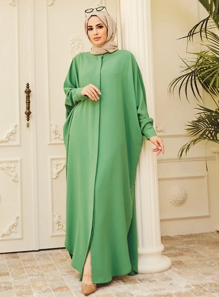 Abaya Dress Muslim Fashion Robe Abaya Ramadan Ladies Long Sleeve Islamic Dress Middle East Abayas Women Clothing Without Hijab