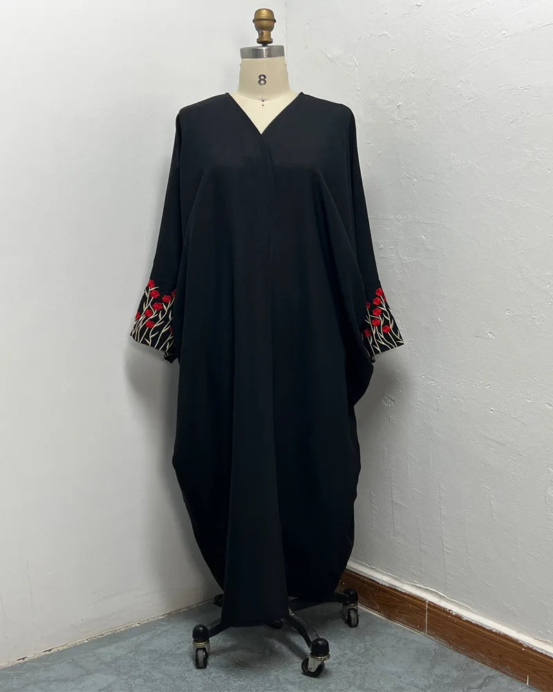 Djellaba Embroidery Open Dress Women Abaya Muslim Kimono Dresses Dubai Jalabiya Abayas Kaftan Islam Morocco Vestidos Kimono