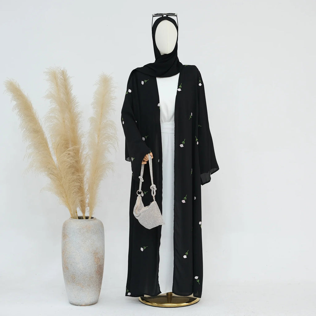 Abaya for Women Dresses Jalabiya Embroidery Ramadan Eid Muslim Morocco Dubai Abayas Party Kaftan Islam Arab Long Robe Vestidos