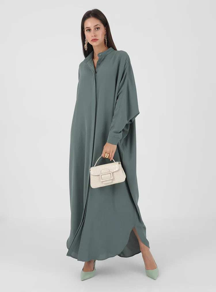 Abaya Dress Muslim Fashion Robe Abaya Ramadan Ladies Long Sleeve Islamic Dress Middle East Abayas Women Clothing Without Hijab