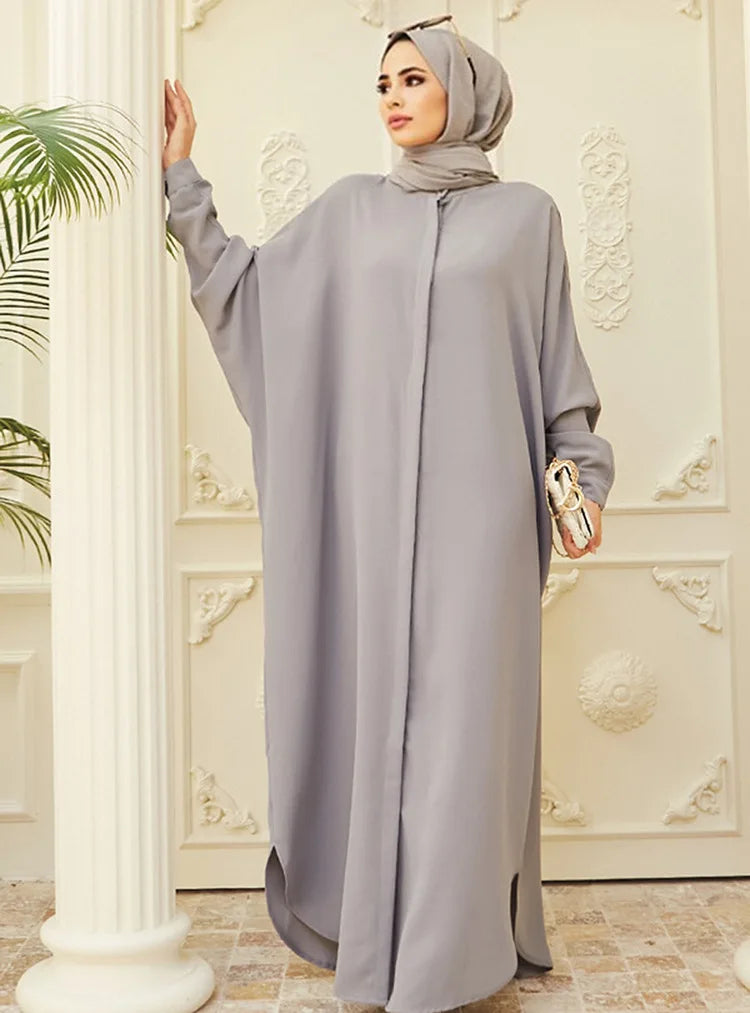 Abaya Dress Muslim Fashion Robe Abaya Ramadan Ladies Long Sleeve Islamic Dress Middle East Abayas Women Clothing Without Hijab