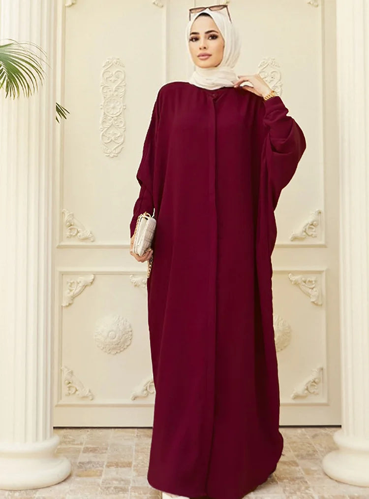 Abaya Dress Muslim Fashion Robe Abaya Ramadan Ladies Long Sleeve Islamic Dress Middle East Abayas Women Clothing Without Hijab