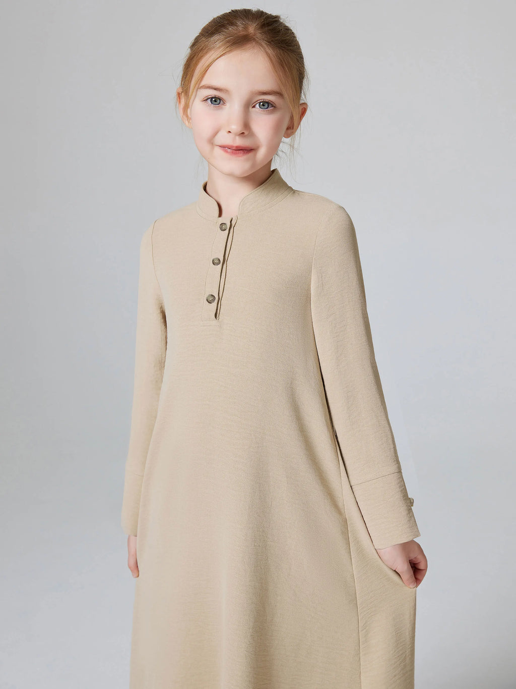 Abaya Ramadan Kebaya Girls 2pcs Muslim Outfits, Long Sleeve Dress + Hijab Set, Kids Abayas Girls Dubai Khimar