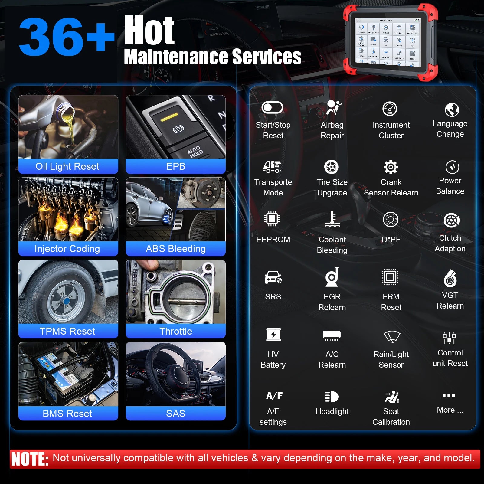 XTOOL D7 All Systems Car Diagnostics Tool Bidirectional Scanner 36+ Reset ECU Coding Key Programmer with CANFD/DOIP/FCA OBD2 Sca
