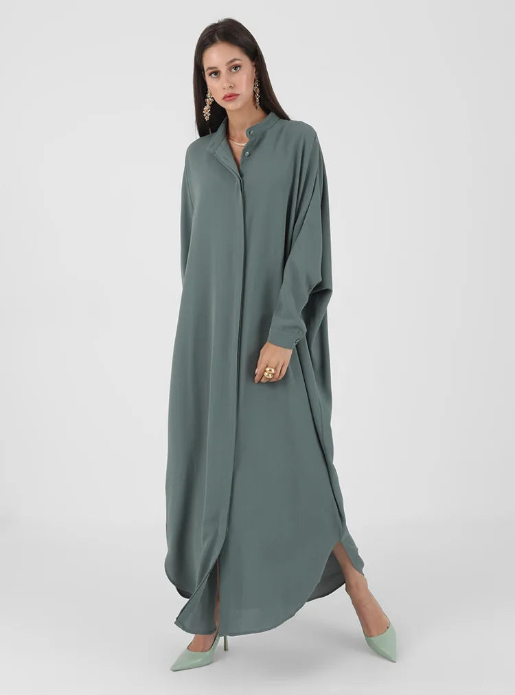 Abaya Dress Muslim Fashion Robe Abaya Ramadan Ladies Long Sleeve Islamic Dress Middle East Abayas Women Clothing Without Hijab