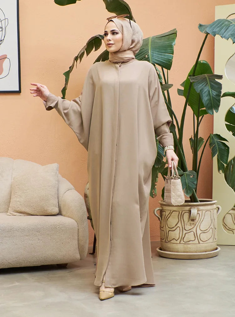 Abaya Dress Muslim Fashion Robe Abaya Ramadan Ladies Long Sleeve Islamic Dress Middle East Abayas Women Clothing Without Hijab