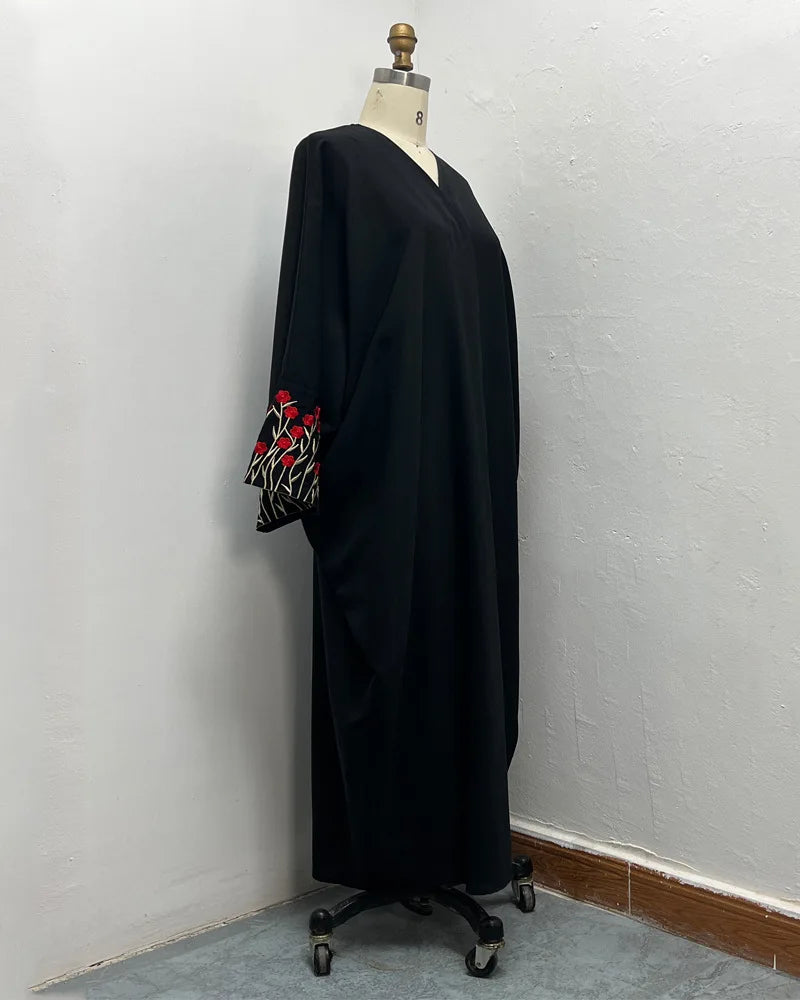 Djellaba Embroidery Open Dress Women Abaya Muslim Kimono Dresses Dubai Jalabiya Abayas Kaftan Islam Morocco Vestidos Kimono