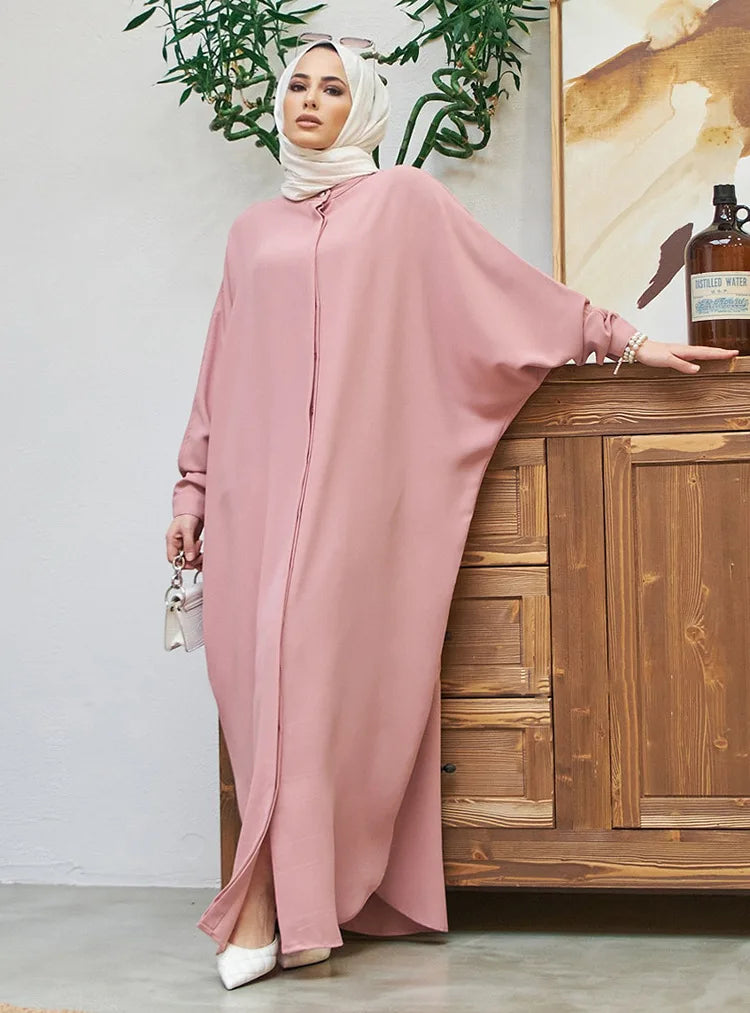 Abaya Dress Muslim Fashion Robe Abaya Ramadan Ladies Long Sleeve Islamic Dress Middle East Abayas Women Clothing Without Hijab