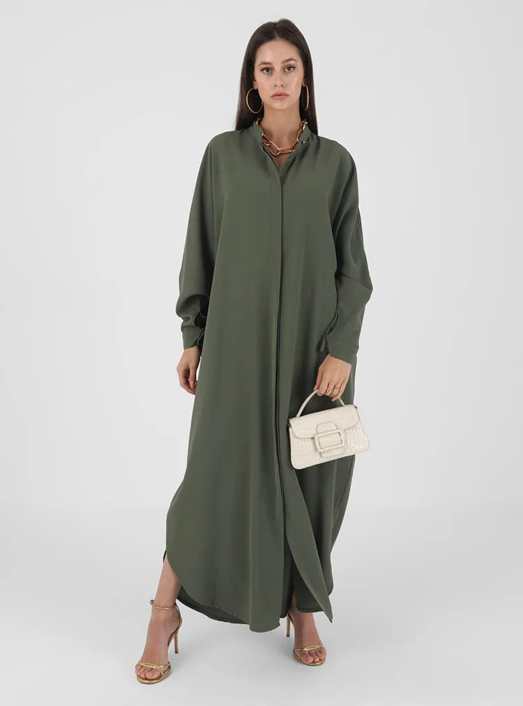 Abaya Dress Muslim Fashion Robe Abaya Ramadan Ladies Long Sleeve Islamic Dress Middle East Abayas Women Clothing Without Hijab