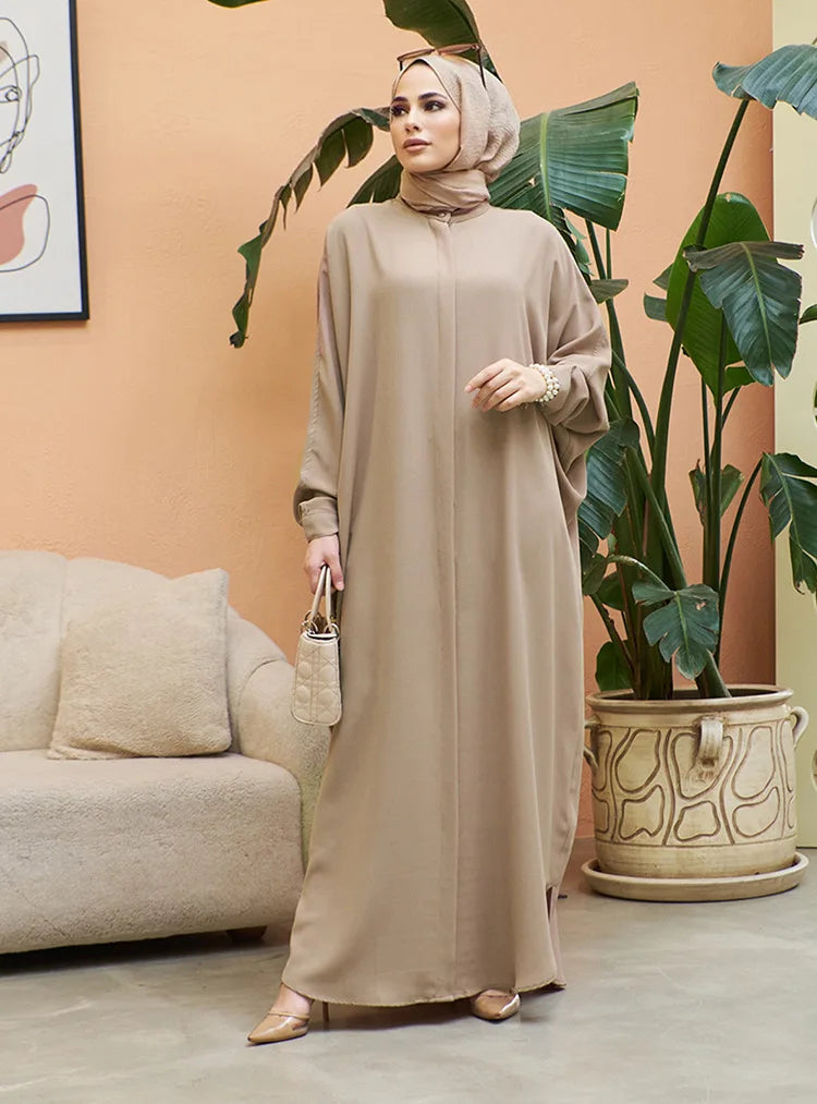 Abaya Dress Muslim Fashion Robe Abaya Ramadan Ladies Long Sleeve Islamic Dress Middle East Abayas Women Clothing Without Hijab