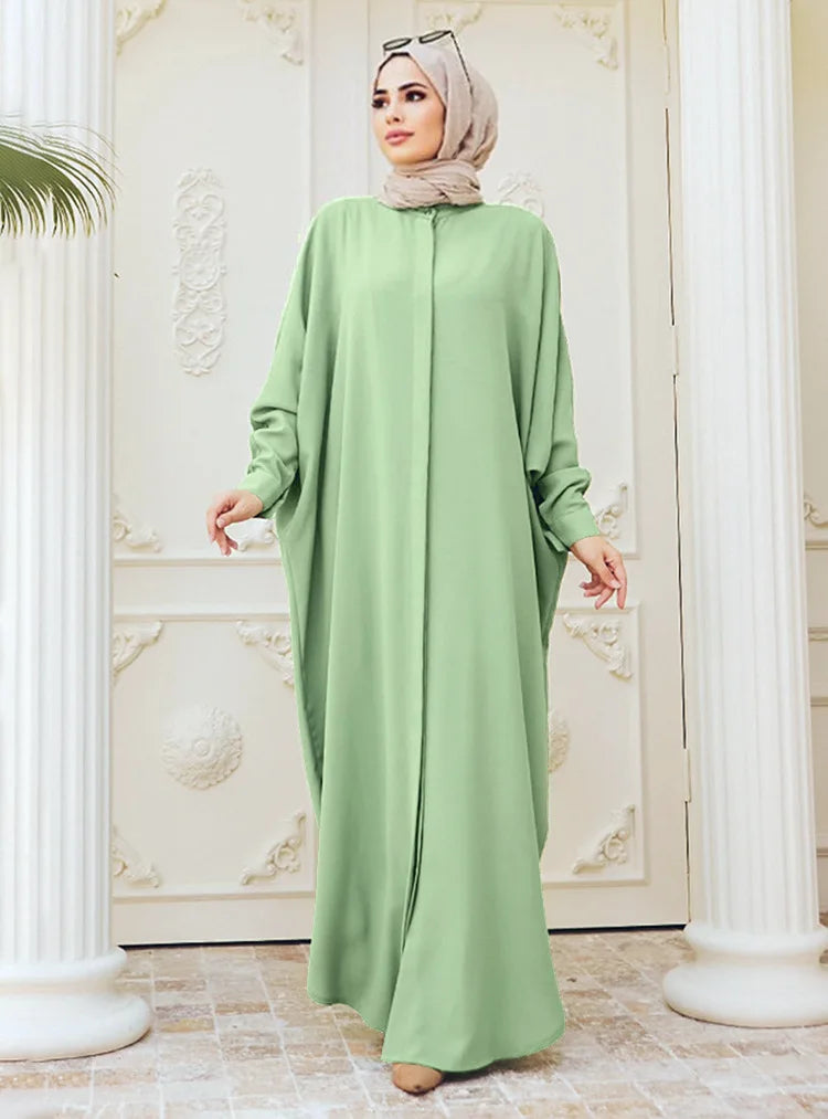 Abaya Dress Muslim Fashion Robe Abaya Ramadan Ladies Long Sleeve Islamic Dress Middle East Abayas Women Clothing Without Hijab