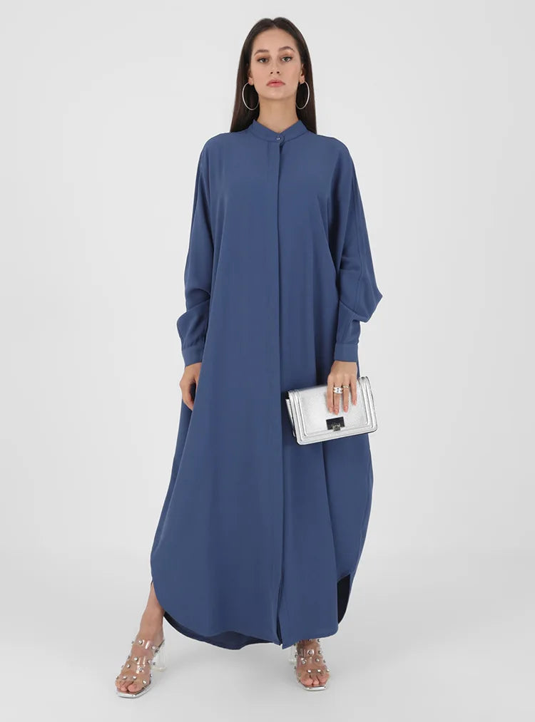Abaya Dress Muslim Fashion Robe Abaya Ramadan Ladies Long Sleeve Islamic Dress Middle East Abayas Women Clothing Without Hijab