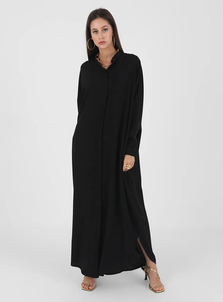 Abaya Dress Muslim Fashion Robe Abaya Ramadan Ladies Long Sleeve Islamic Dress Middle East Abayas Women Clothing Without Hijab