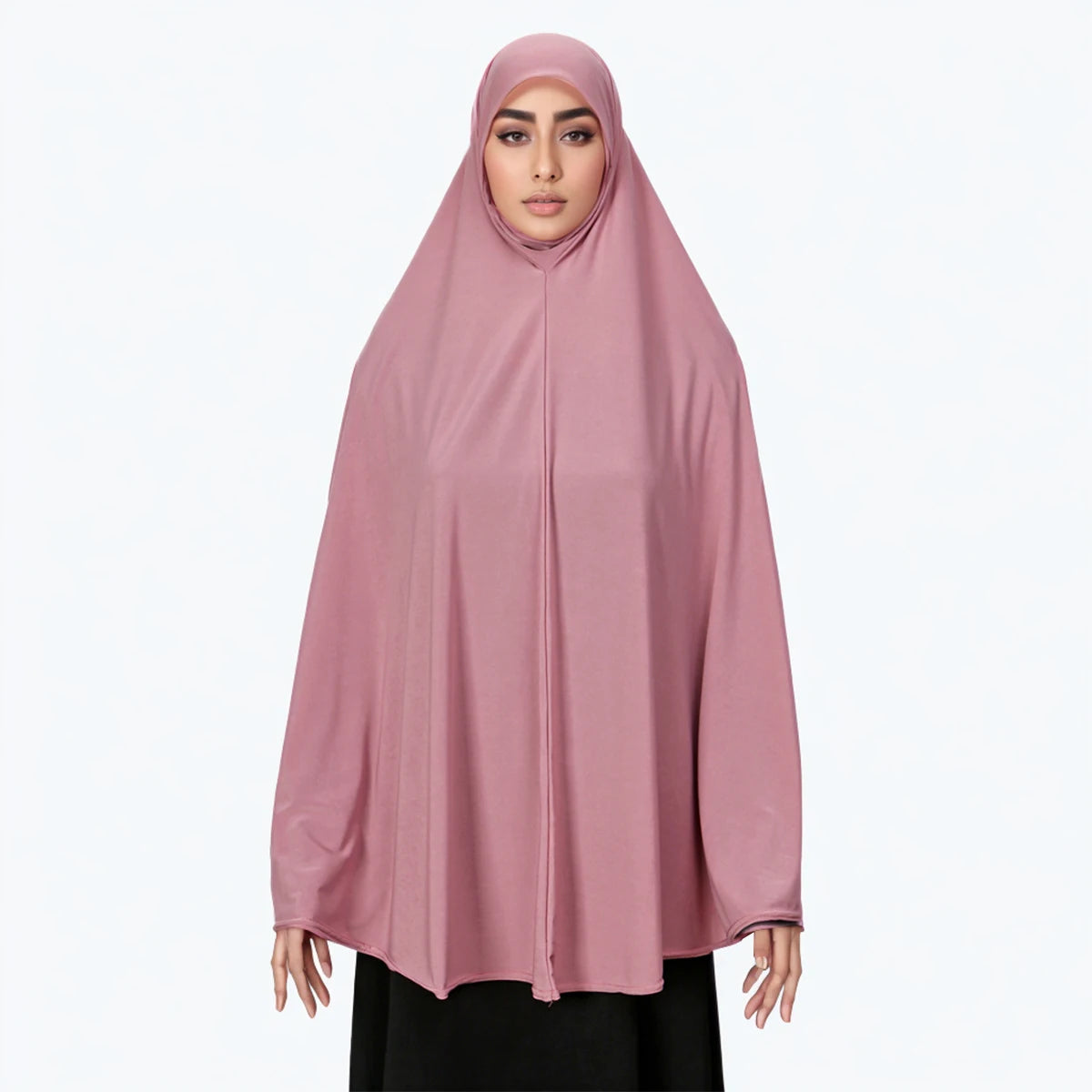 Muslim Abayas Full Cover Women Colthes Solid Color Inner Hijab Long Shawl Premium Cotton Hemp Hijab Ramadan Prayer Women Dress