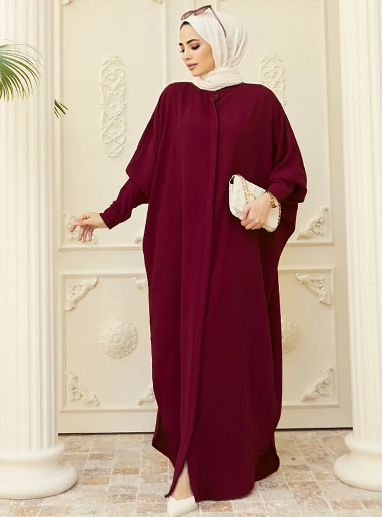 Abaya Dress Muslim Fashion Robe Abaya Ramadan Ladies Long Sleeve Islamic Dress Middle East Abayas Women Clothing Without Hijab