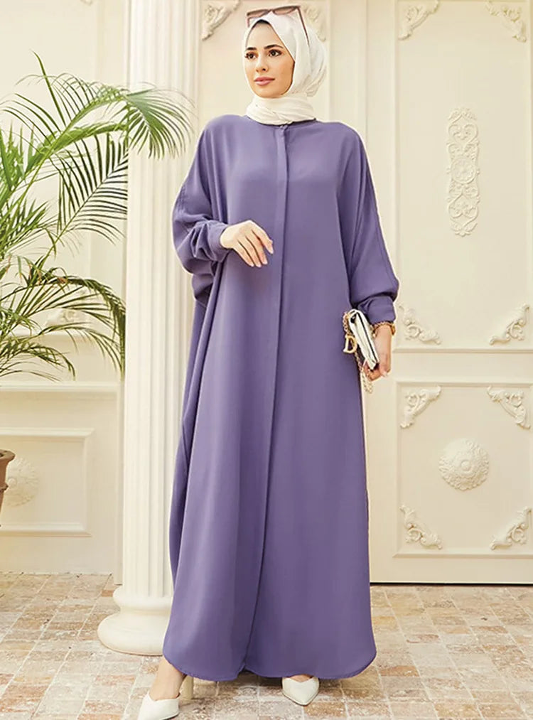 Abaya Dress Muslim Fashion Robe Abaya Ramadan Ladies Long Sleeve Islamic Dress Middle East Abayas Women Clothing Without Hijab