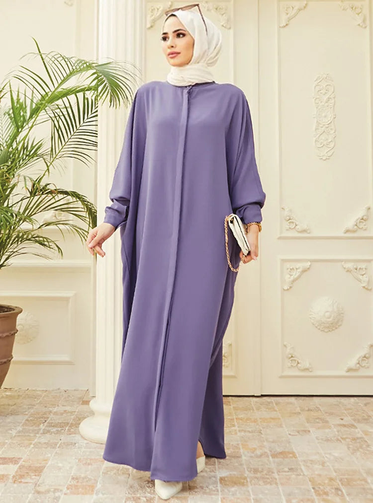 Abaya Dress Muslim Fashion Robe Abaya Ramadan Ladies Long Sleeve Islamic Dress Middle East Abayas Women Clothing Without Hijab