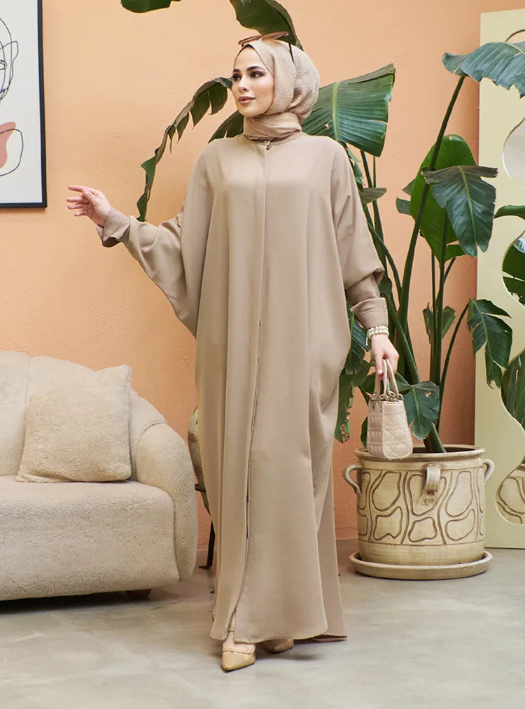 Abaya Dress Muslim Fashion Robe Abaya Ramadan Ladies Long Sleeve Islamic Dress Middle East Abayas Women Clothing Without Hijab