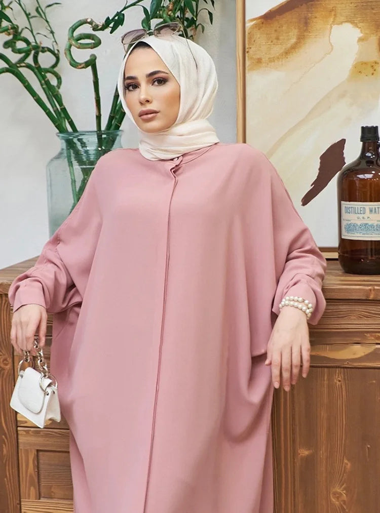 Abaya Dress Muslim Fashion Robe Abaya Ramadan Ladies Long Sleeve Islamic Dress Middle East Abayas Women Clothing Without Hijab