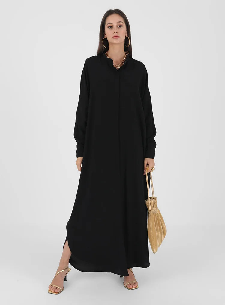 Abaya Dress Muslim Fashion Robe Abaya Ramadan Ladies Long Sleeve Islamic Dress Middle East Abayas Women Clothing Without Hijab