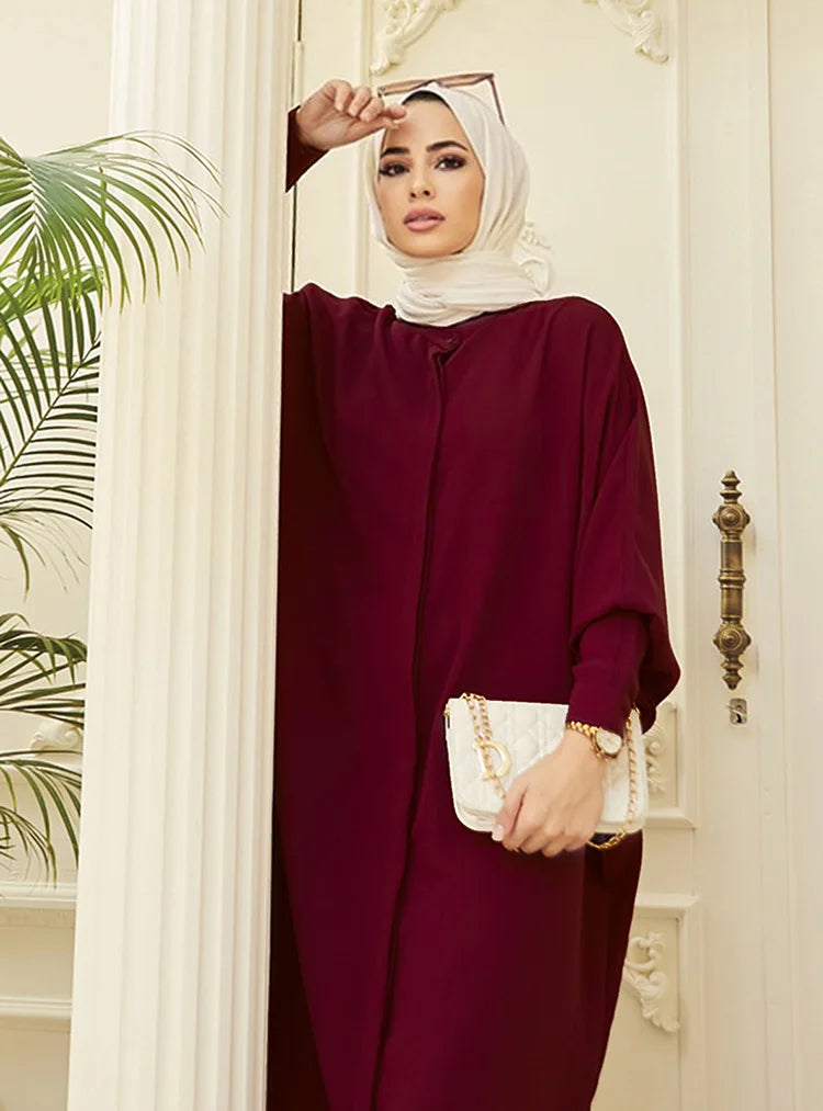 Abaya Dress Muslim Fashion Robe Abaya Ramadan Ladies Long Sleeve Islamic Dress Middle East Abayas Women Clothing Without Hijab