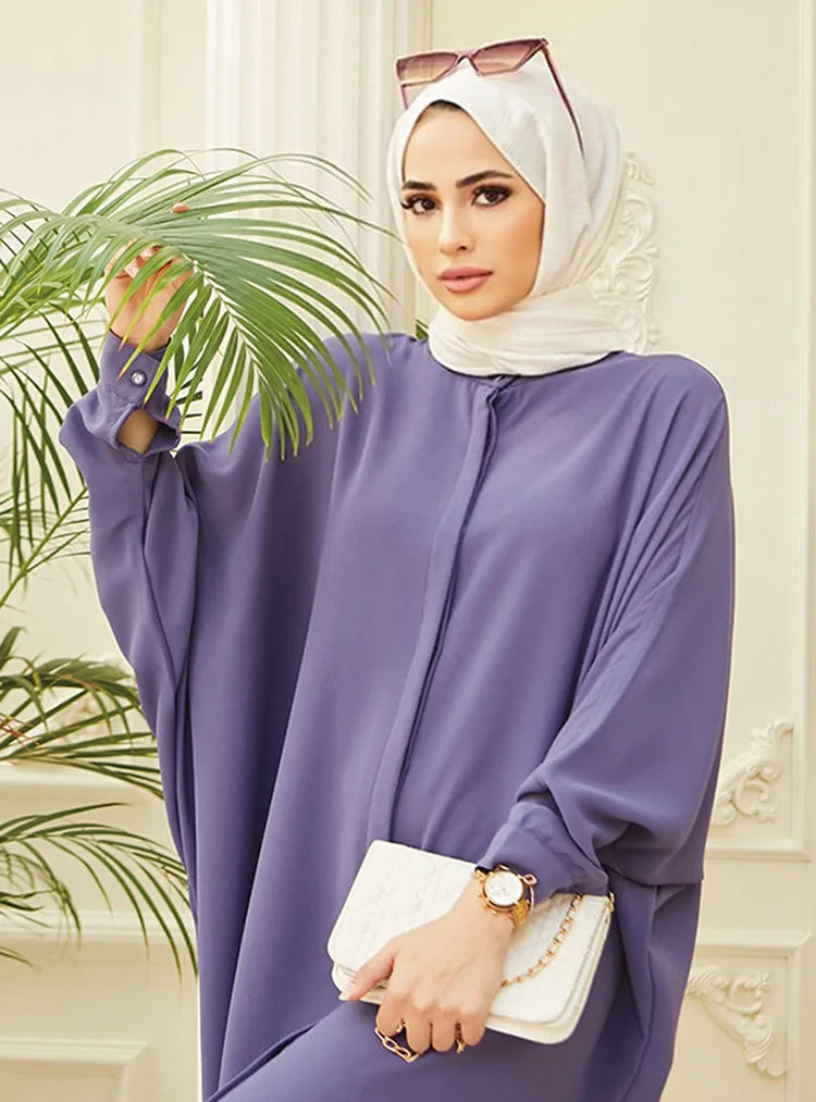 Abaya Dress Muslim Fashion Robe Abaya Ramadan Ladies Long Sleeve Islamic Dress Middle East Abayas Women Clothing Without Hijab