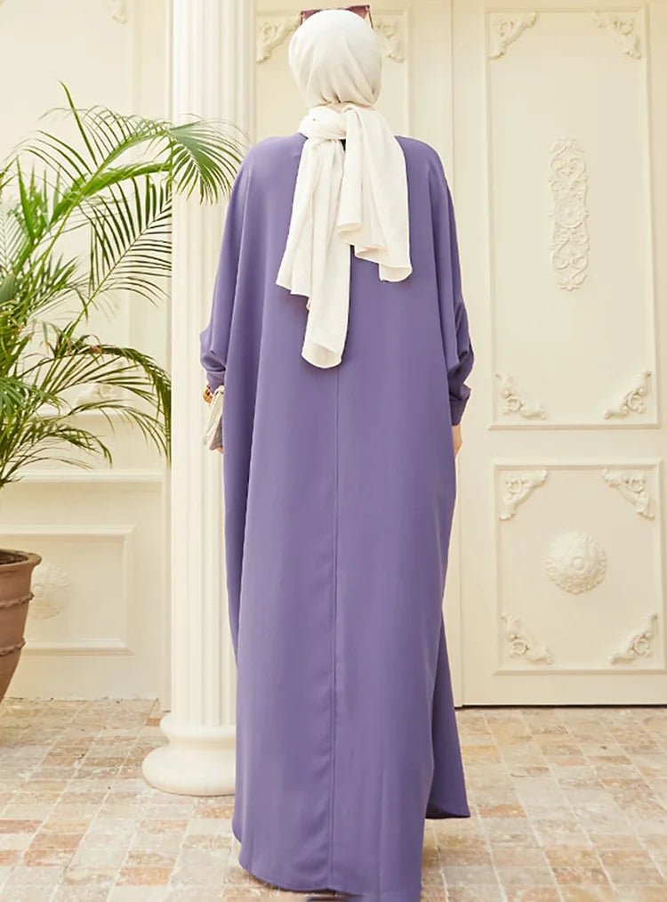 Abaya Dress Muslim Fashion Robe Abaya Ramadan Ladies Long Sleeve Islamic Dress Middle East Abayas Women Clothing Without Hijab