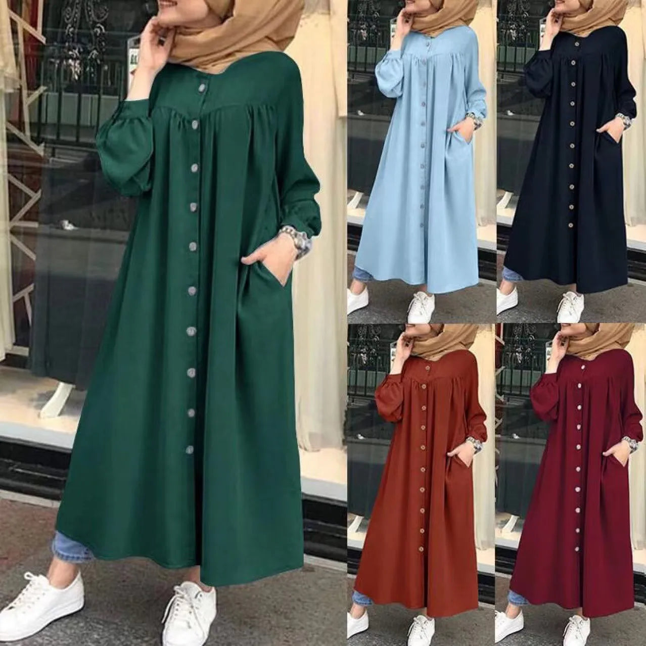 Muslim Abayas For Women Dubai Vintage Arabic Girl's Wear Hot Dresses Robe Caftan Kimono Femme élégant Musulman Islam