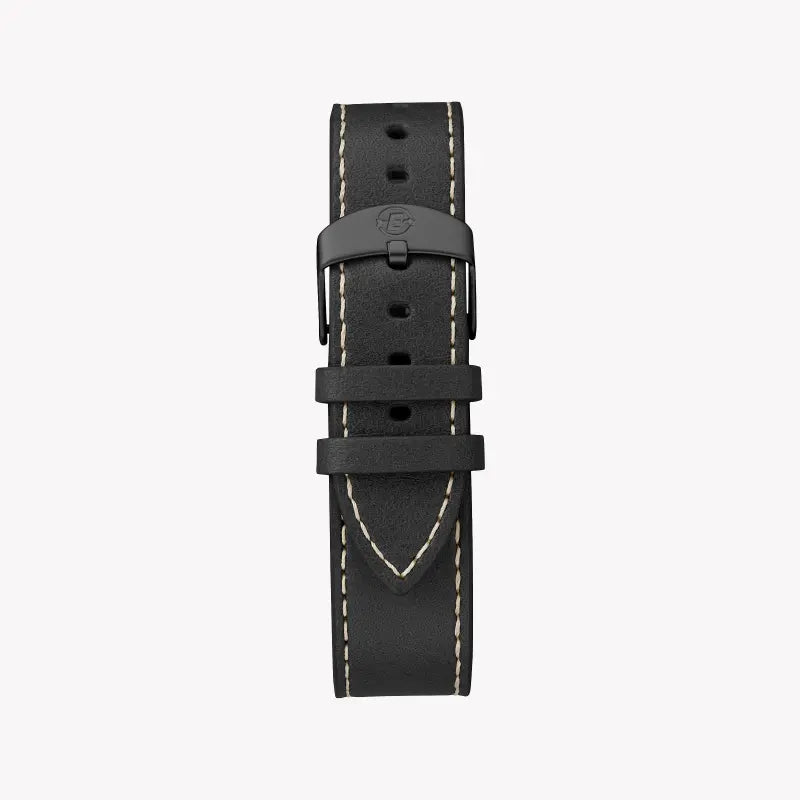 Timex Men's Black Leather Watch, Brass Case | Tw4b09100