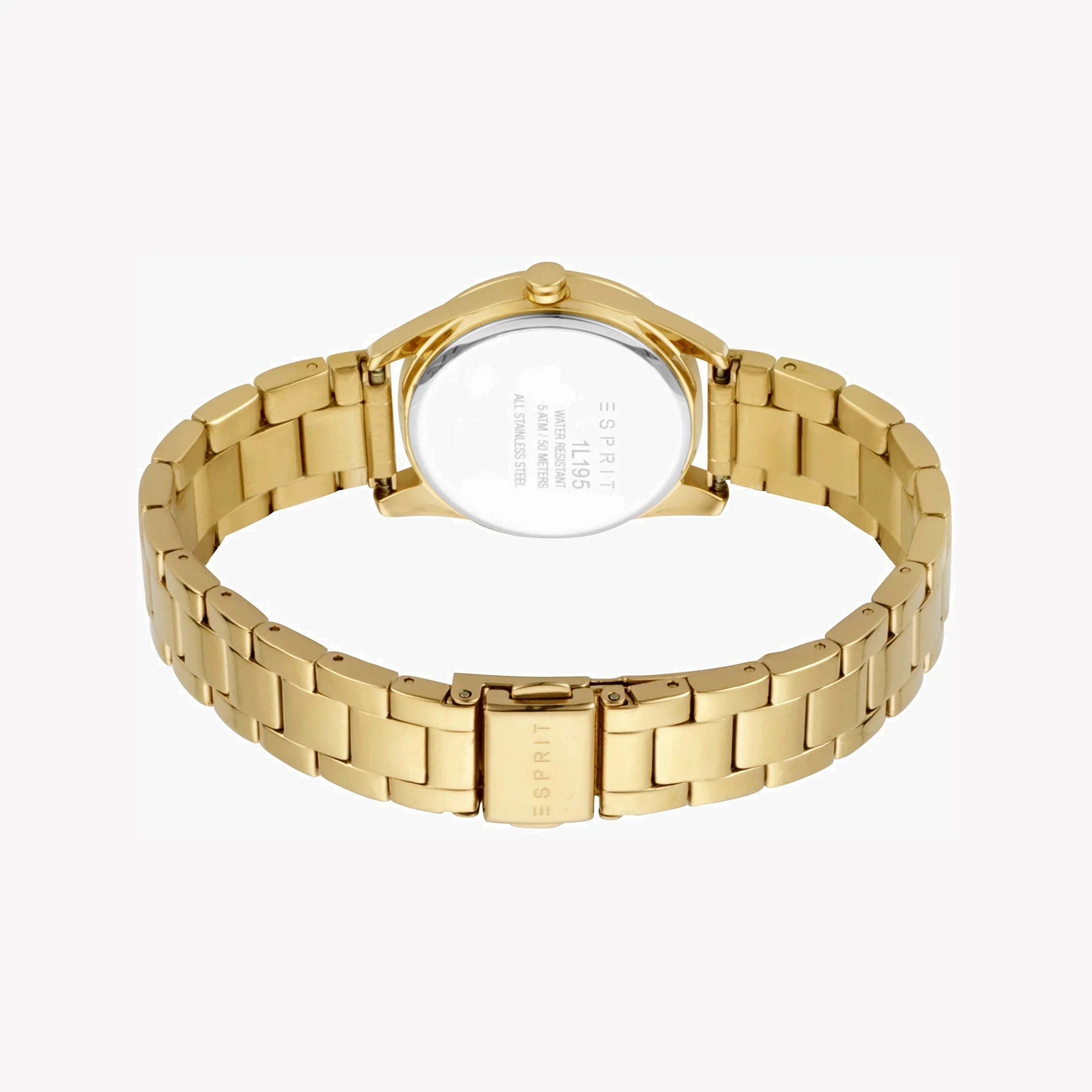 Esprit Women's Gold Stainless Steel Watch, Champagne Dial | Es1l158m0025