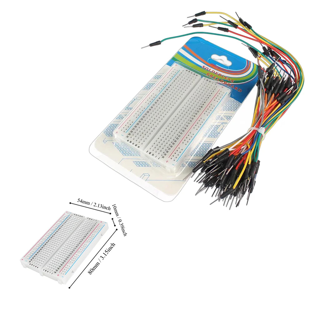 MB-102 Prototype Breadboard 400 830 Points Solderless PCB Bread Board Jumper Wires Cable Board DIY Dupont Wire for Arduino Kit