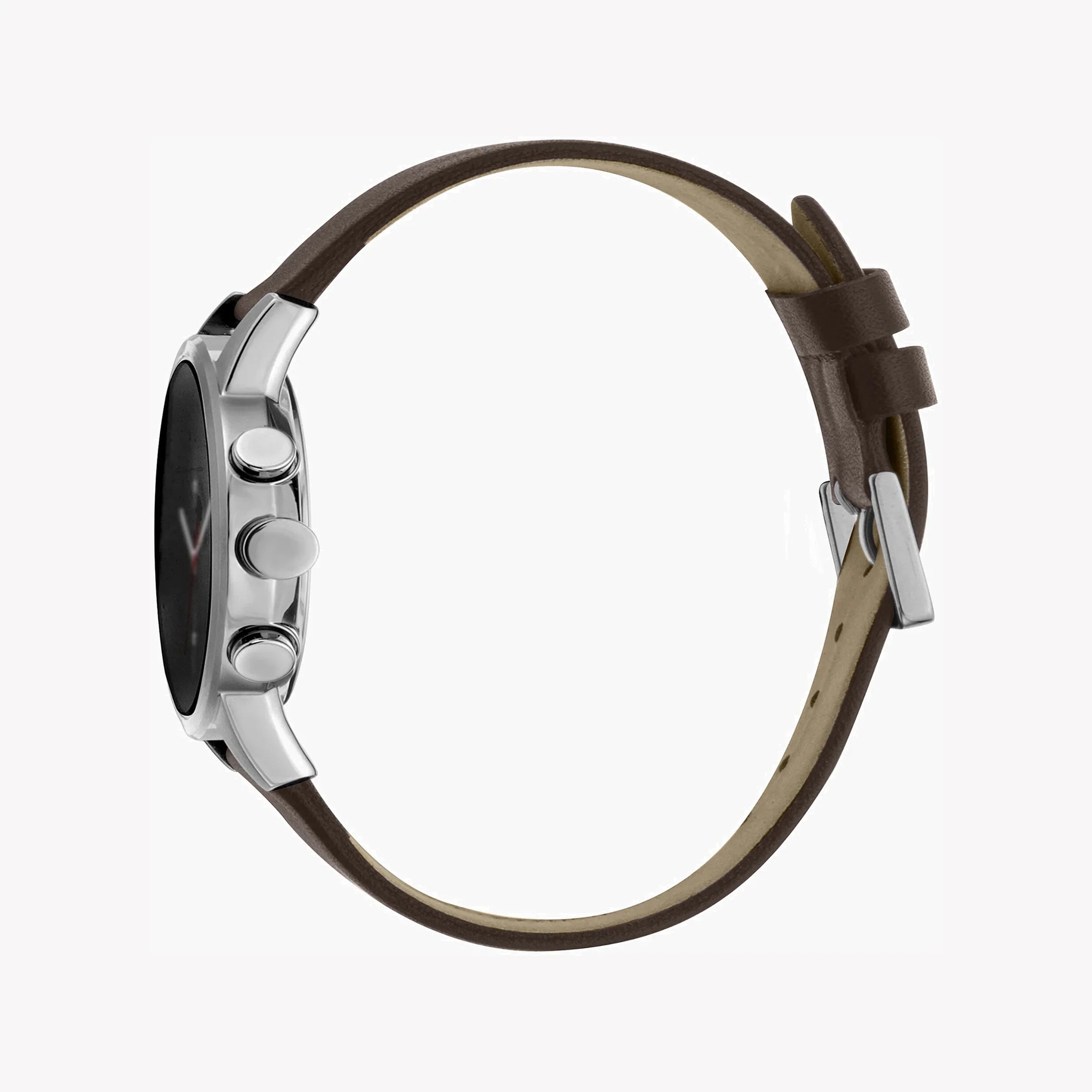 Esprit Men's Brown Leather Watch, Black Dial | Es1g013m0075