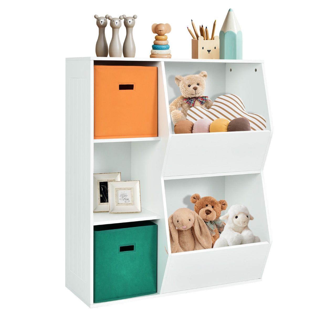 NNECW Kids Toy Storage with 2 Baskets for Kids Room-1