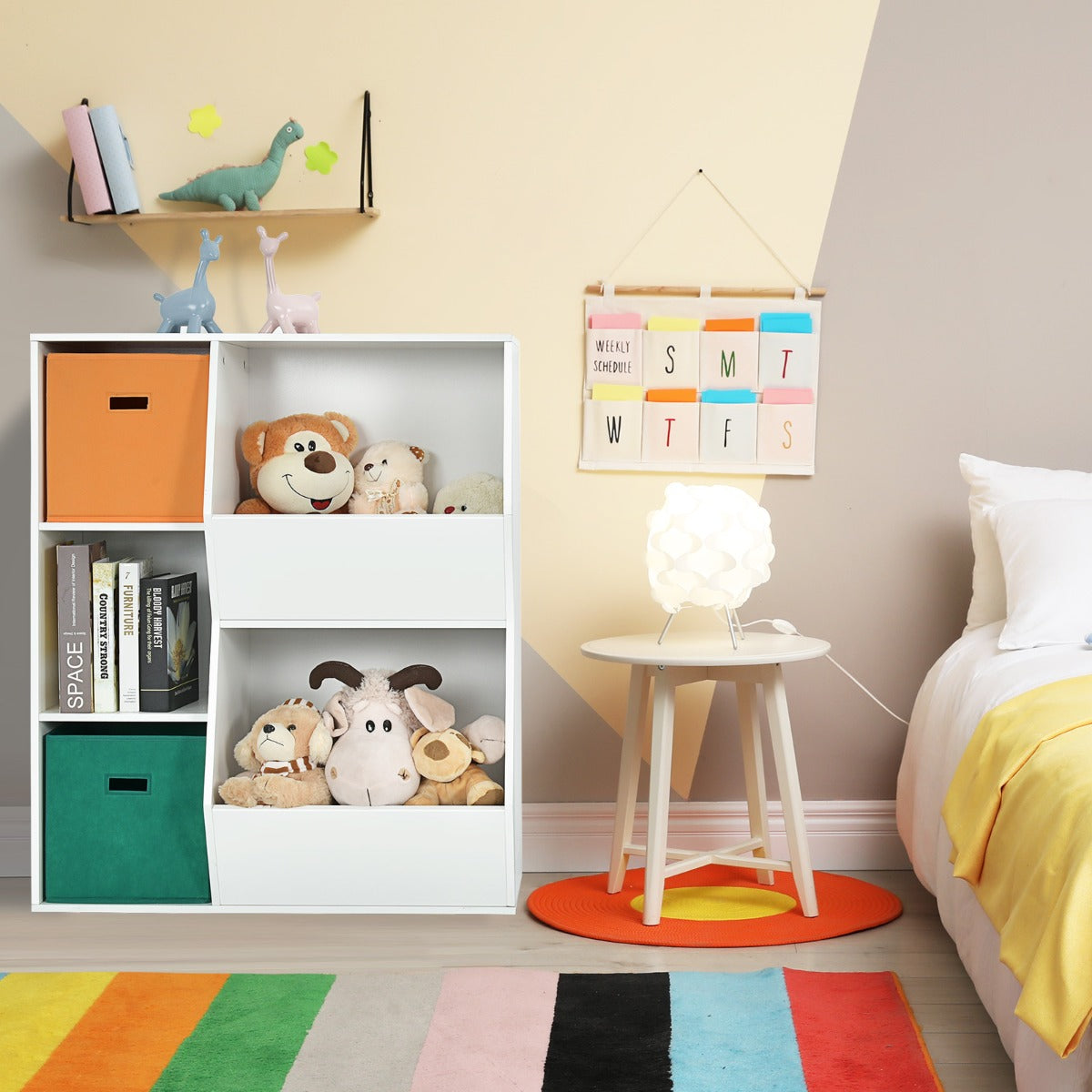 NNECW Kids Toy Storage with 2 Baskets for Kids Room-0